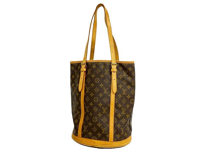 Louis Vuitton Monogram Bucket GM Tote Bag Braun