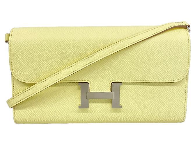 Hermès Constance Tougo Wallet/Shoulder Wallet Jaune