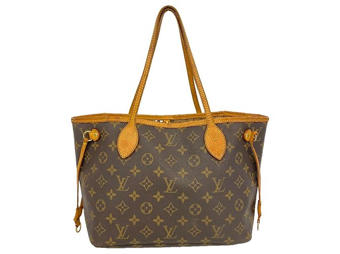 Borsa Tote Louis Vuitton Monogram Neverfull PM Marrone
