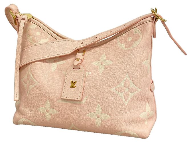 Borsa a tracolla Louis Vuitton Monogram Empreinte Bicolor Carryall Zip PM Rosa Bianco