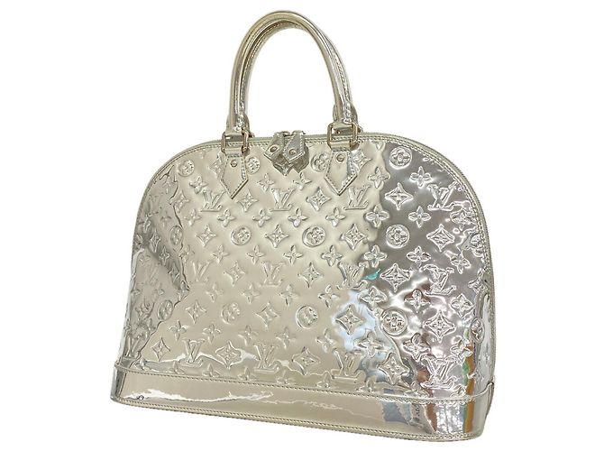 Borsa Louis Vuitton Alma GM Monogram Miroir Argento