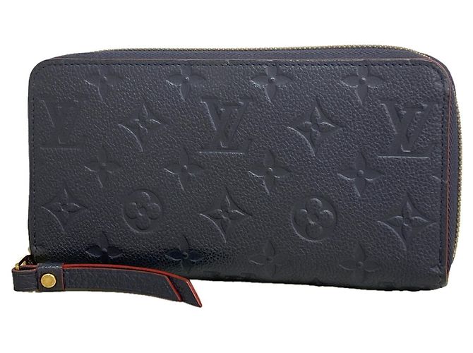 Louis Vuitton Monogram Empreinte Zippy Wallet Red