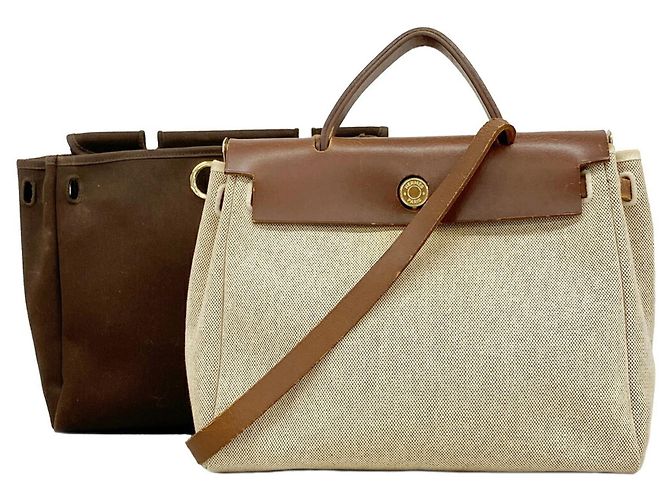 Hermès Bolsa Hermes Herbag PM Marrom