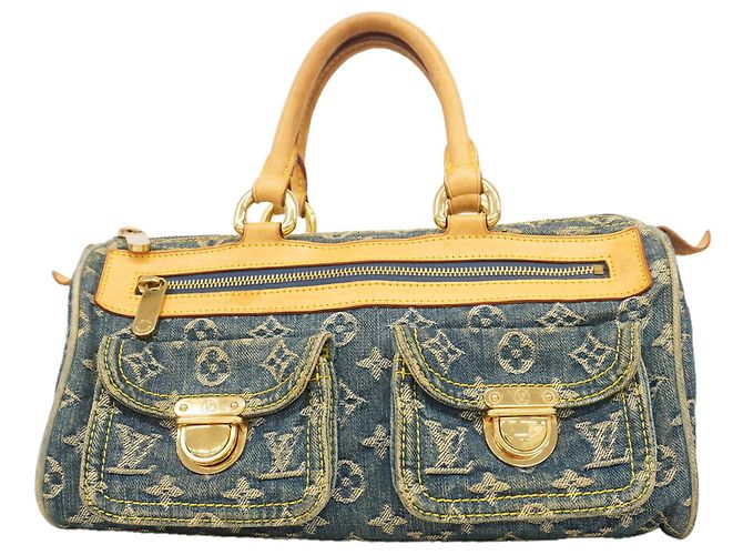 Borsa Louis Vuitton Monogram Denim Neo Speedy Blu