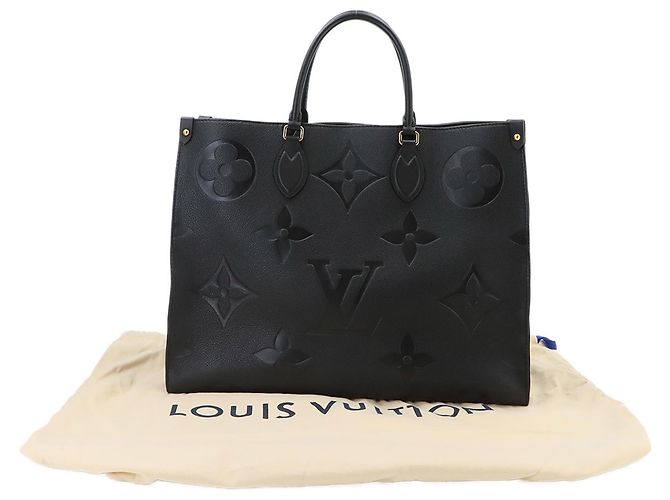Borsa Tote Louis Vuitton Onthego GM Monogram Empreinte Nero