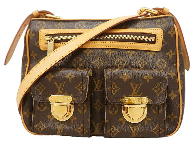 Borsa a tracolla Louis Vuitton Monogram Hudson GM Marrone