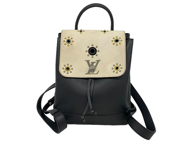 Louis Vuitton Lockme Backpack Studs M54108 Black White
