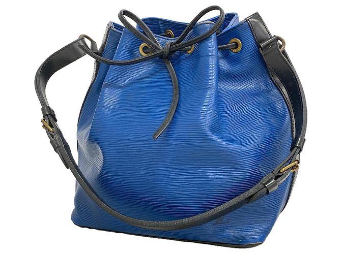 Noe Borsa a tracolla Louis Vuitton Epi Petit Noé Nero Blu