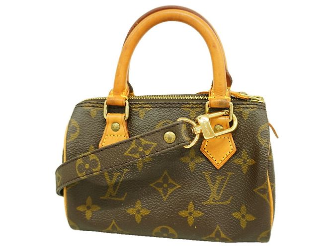 Sac à main Louis Vuitton Monogram Mini Speedy Marron
