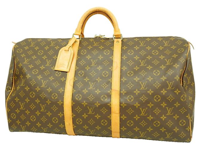 Louis Vuitton Boston Monogram Keepall 60 Marrom