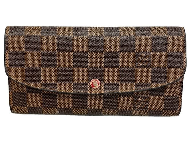 Louis Vuitton Damier Portefeuille Emilie Long Wallet Rot Damier ebene