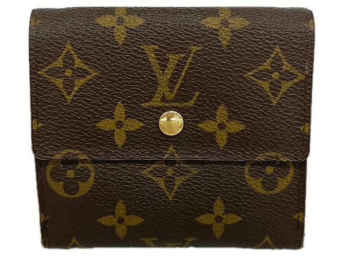 Cartera Louis Vuitton Tri-fold Castaño Púrpura