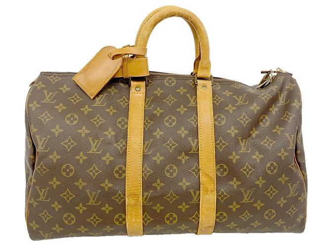Louis Vuitton Boston Monogram Keepall 45 Marrone