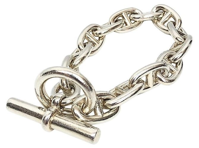 Hermès Bracciale Hermes Chaine d'Ancre TGM Silver Argento