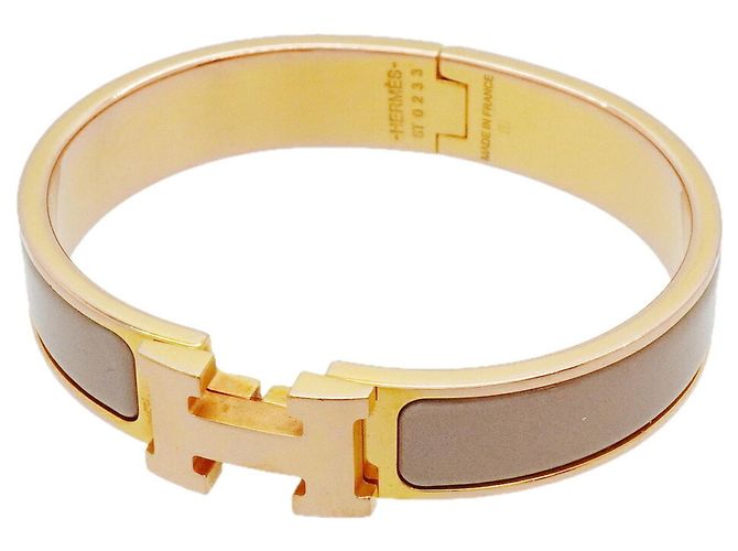Bracciale Hermès Clic Clac PM GP Plated Gold D'oro