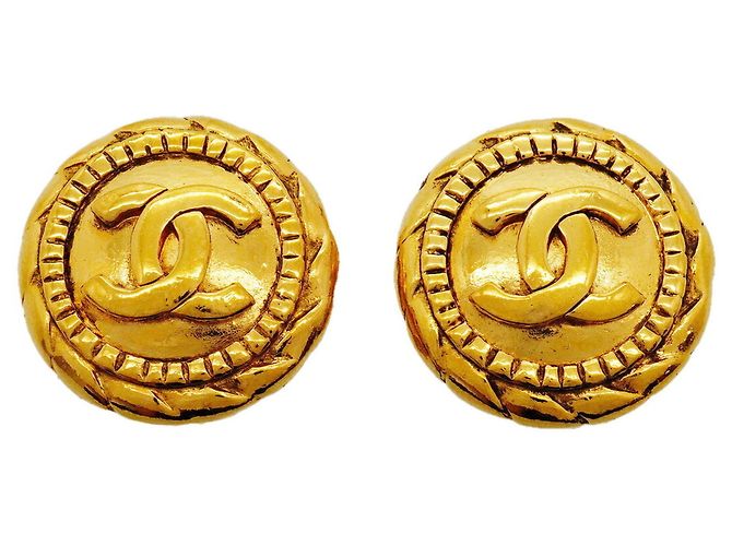 Orecchini a clip Chanel placcati oro D'oro