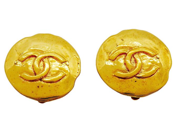 Orecchini a clip Chanel placcati oro D'oro