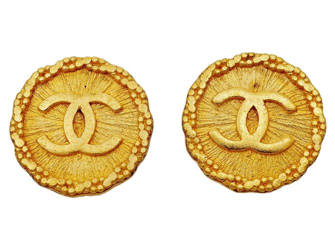 Orecchini a clip Chanel placcati oro D'oro