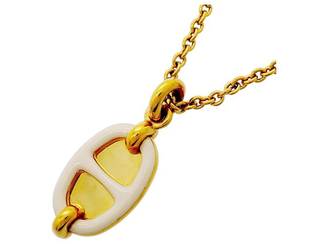 Hermès Collana Hermes Mini Maillon PM D'oro Crudo