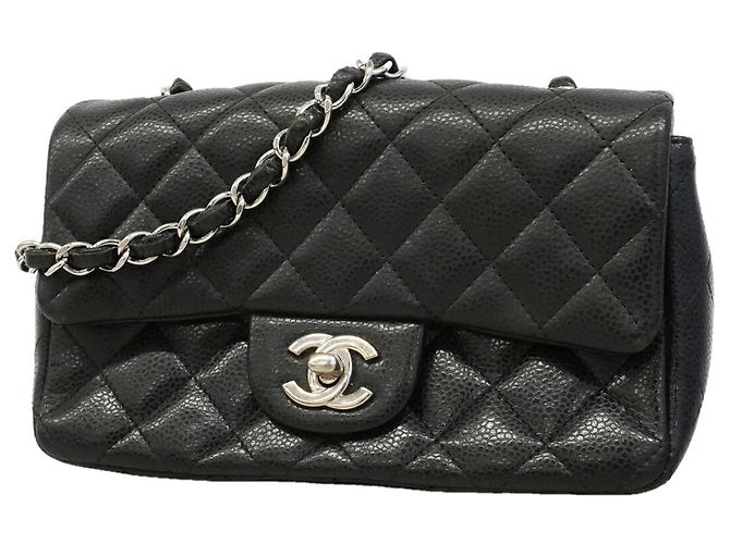Borsa a tracolla Mini Matelassé con catena Chanel Nero