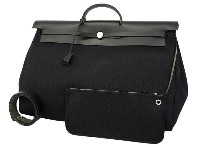 Hermès Bolsa Hermes Herbag Zip 50 Preto