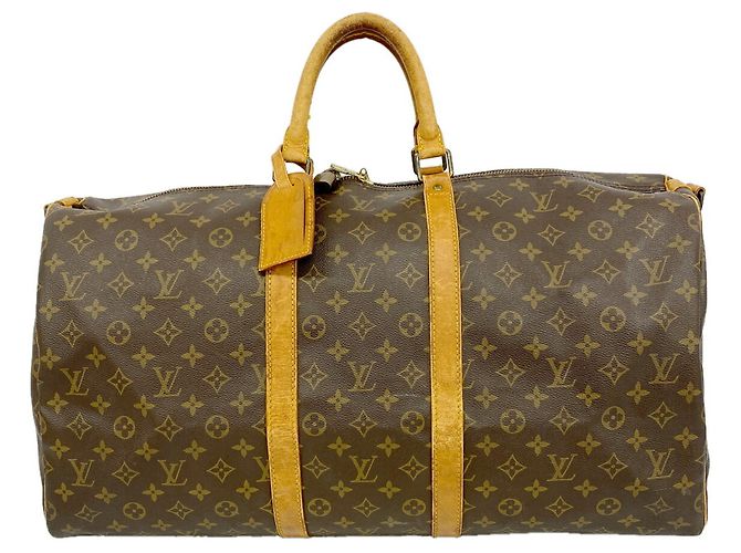 Louis Vuitton Monogram Keepall Bandoulière 55 Marrone