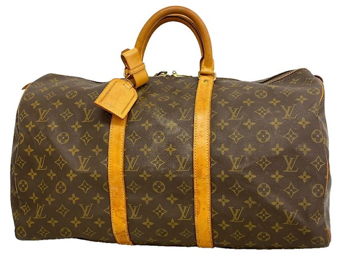 Borsa Boston Louis Vuitton Monogram Keepall 50 Marrone