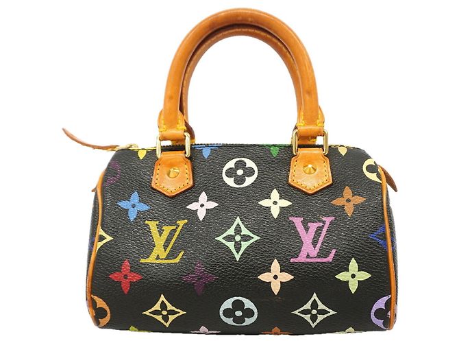 Borsa a mano Louis Vuitton Monogram Multicolor Mini Speedy Nero