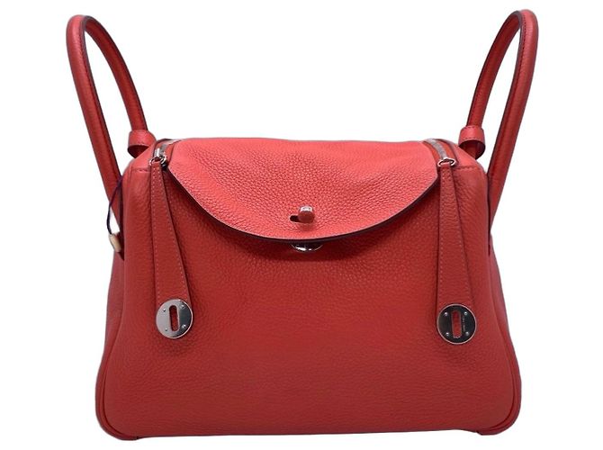 Bolso Hermès Lindy 30 Rosa Jaipur Roja