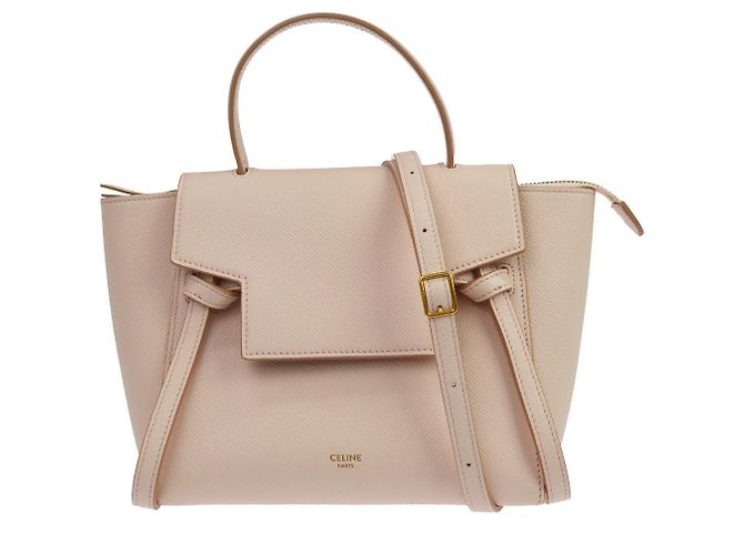 Céline Cinturón Celine Leather Micro Rosa