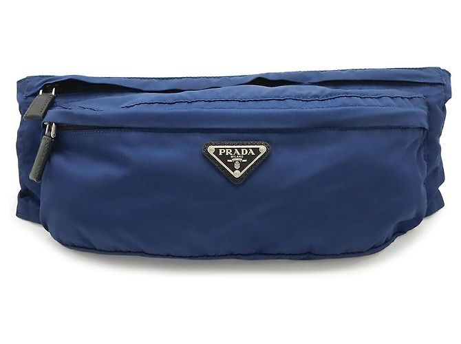 Prada Gürteltasche mit Triangle-Logo Blau
