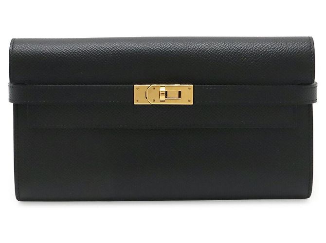 Hermès Hermes Kelly Long Geldbörse Schwarz