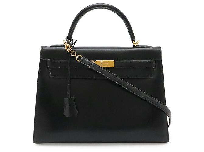 Borsa Hermès Kelly Nera in Pelle Nero