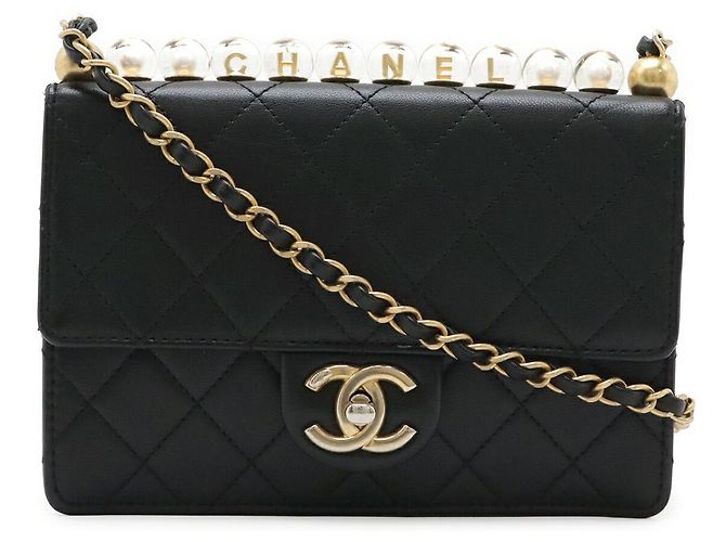 Chanel Borsa a tracolla Matelassé con catena Nero