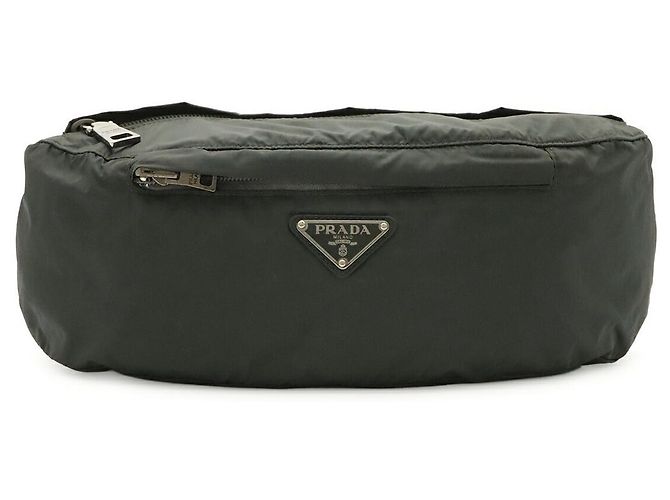 Bolsa de cintura Prada com logótipo triangular Cinza