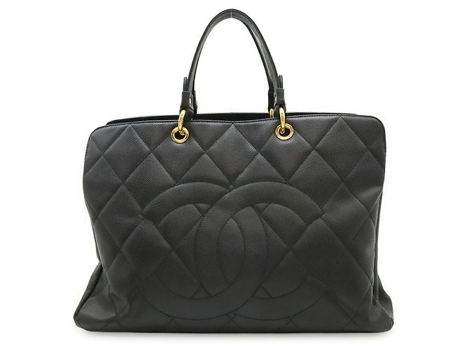 Chanel Matelassé Coco Mark Tote Bag Schwarz