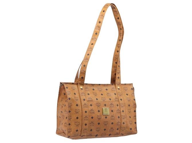 MCM Vintage Visetos Leather Marrone
