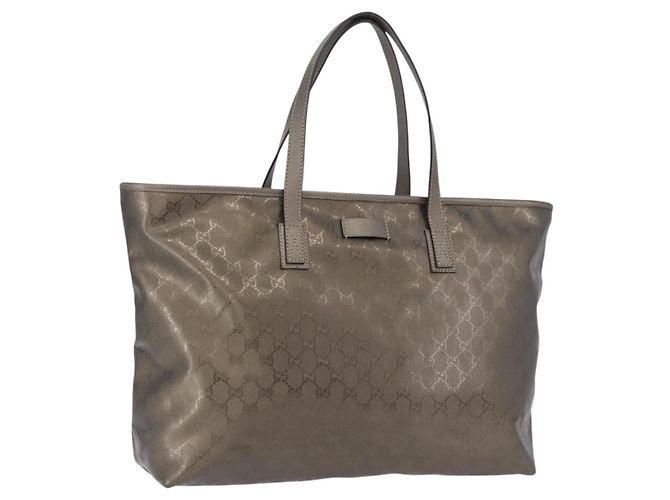 GUCCI GG implementation Tote Bag PVC Gray 211120