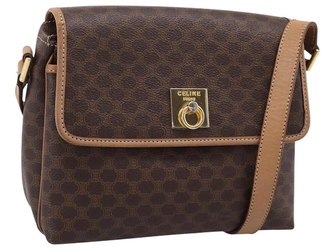Céline Celine Macadam Leather Medium Marron