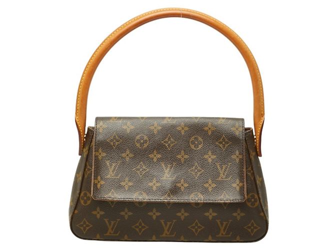 Bolsa de Ombro Mini Looping Monogram Louis Vuitton Marrom