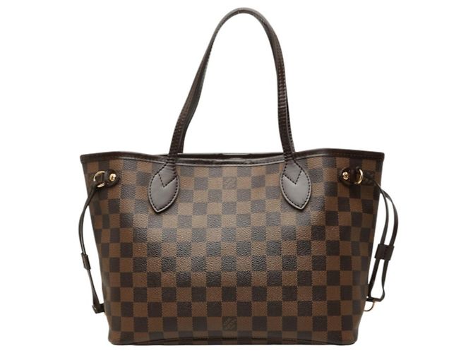 Louis Vuitton Damier Neverfull PM Handbag Brown