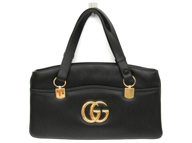 Gucci Arli Top Handle Leather Large Nero
