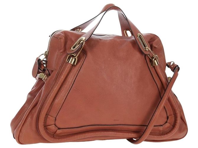 Chloé Chloe Paraty em couro acolchoado Medium Marrom