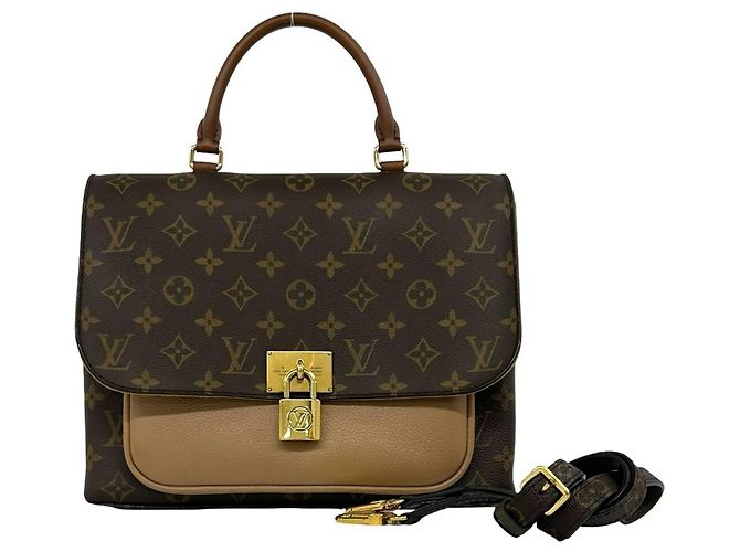 Sac à épaule Louis Vuitton Marignan Monogram en cuir Marron