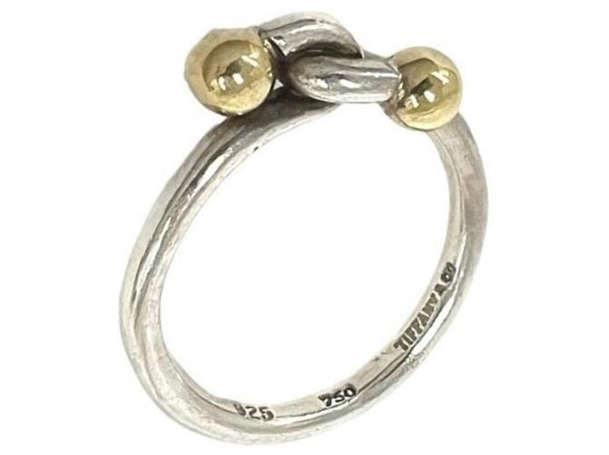 Tiffany & Co Tiffany Vintage Hook and Eye Ring Silber Golden