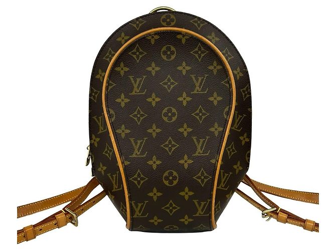 Louis Vuitton Ellipse Sac aux Monogram Leather Backpack Brown
