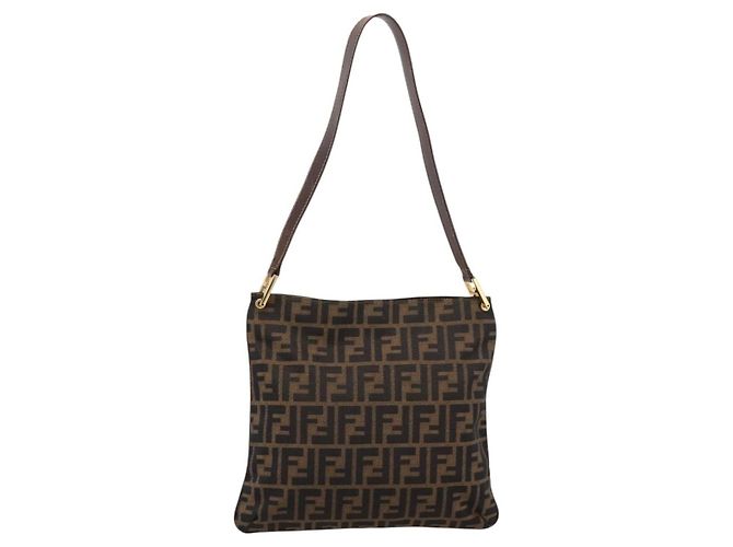 Borsa a tracolla Fendi Zucca Medium Marrone