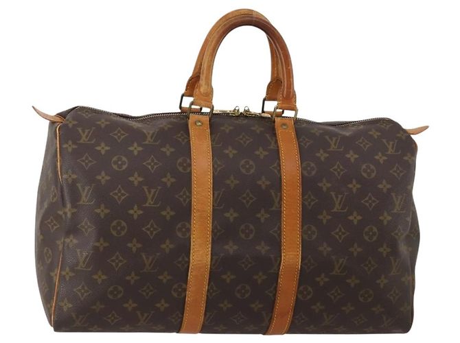 LOUIS VUITTON Monogram Keepall 45 Boston Bag M41428 LV Auth 197047 Monogramme