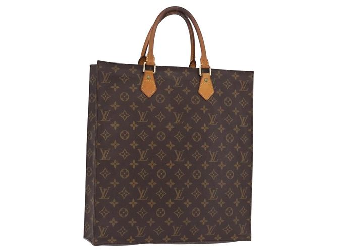 LOUIS VUITTON Monogram Sac Plat Hand Bag M51140 LV Auth ka5853 Monograma