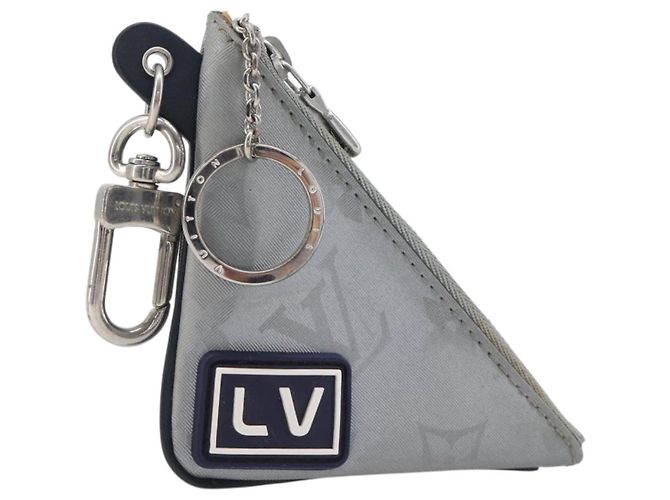 LOUIS VUITTON Monogram satellite Porte Cles Charm Silver MP2217 LV Auth 196994A Silvery